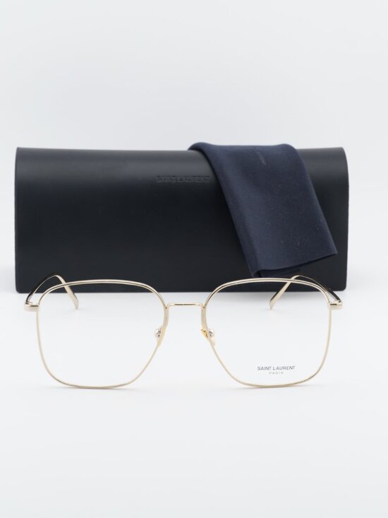 Saint Laurent SL491 006 Square Eyeglasses – Gold 55mm main image 8